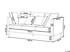 Discount Sofa dla 3 osób FENSTAD Jasnoszary Sofy Tapicerowane|Wszystkie Sofy