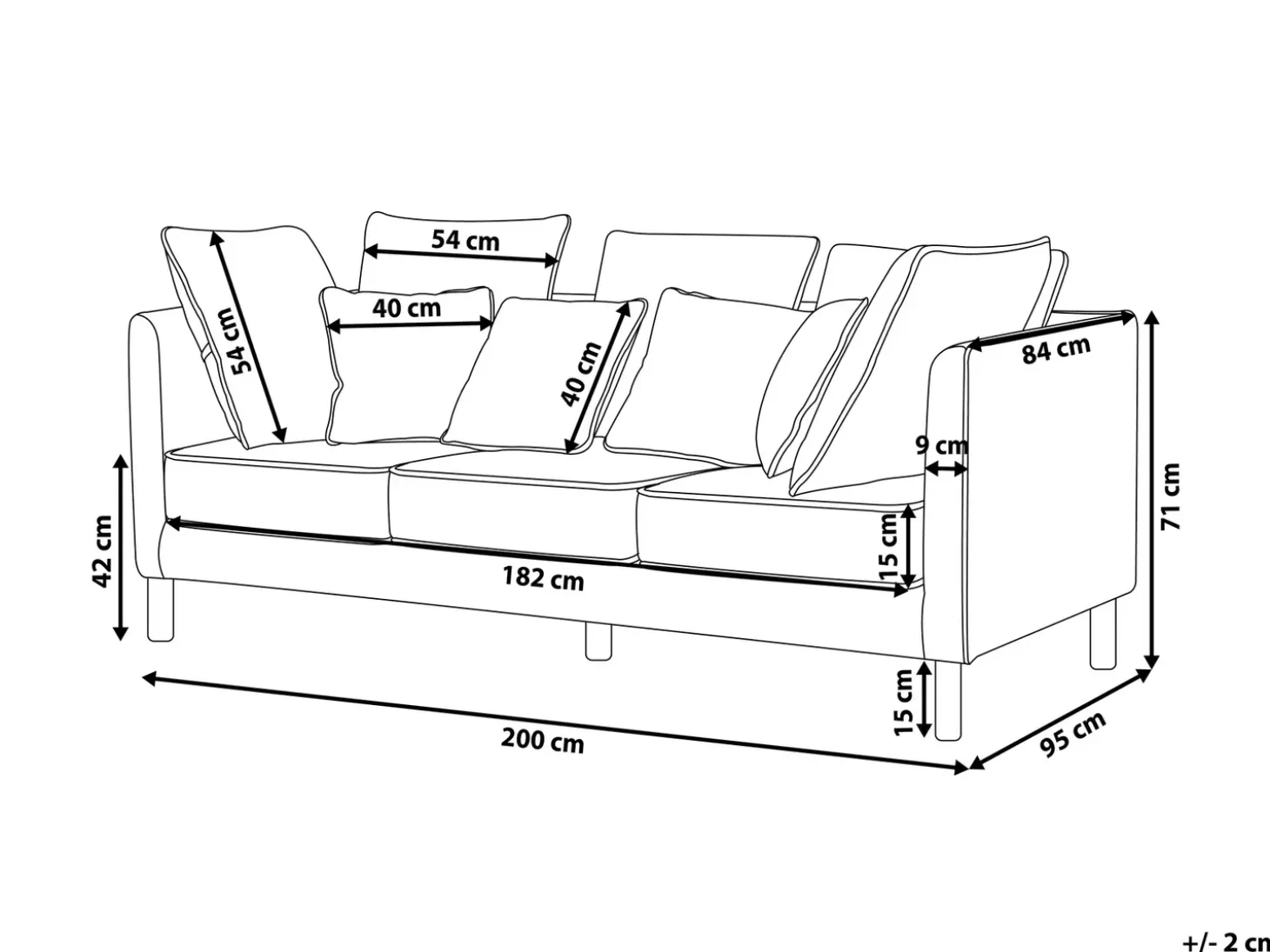 Discount Sofa dla 3 osób FENSTAD Jasnoszary Sofy Tapicerowane|Wszystkie Sofy