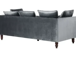 Online Sofa dla 3 osób FENSTAD Welur Szary Sofy Tapicerowane|Wszystkie Sofy