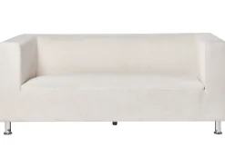 Clearance Sofa dla 3 osób FLORO Szenil Złamana biel Sofy Tapicerowane|Wszystkie Sofy