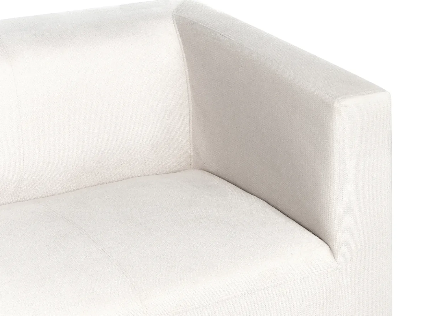 Clearance Sofa dla 3 osób FLORO Szenil Złamana biel Sofy Tapicerowane|Wszystkie Sofy