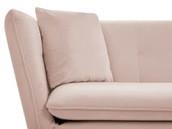 Online Sofa dla 3 osób FREDERICA Welur Różowy Sofy Tapicerowane|Wszystkie Sofy