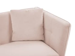 Online Sofa dla 3 osób FREDERICA Welur Różowy Sofy Tapicerowane|Wszystkie Sofy