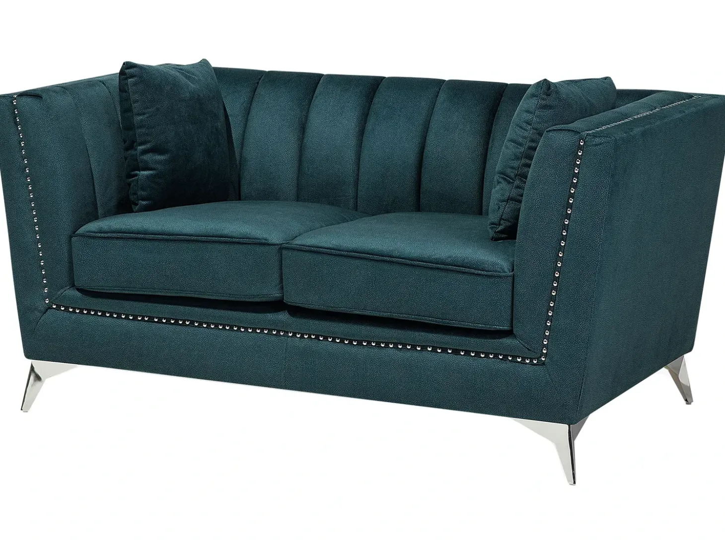 Sale Sofa dla 2 osób GAULA Welur Lazurowy Sofy Tapicerowane|Sofy Dwuosobowe