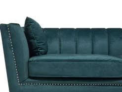 Sale Sofa dla 2 osób GAULA Welur Lazurowy Sofy Tapicerowane|Sofy Dwuosobowe