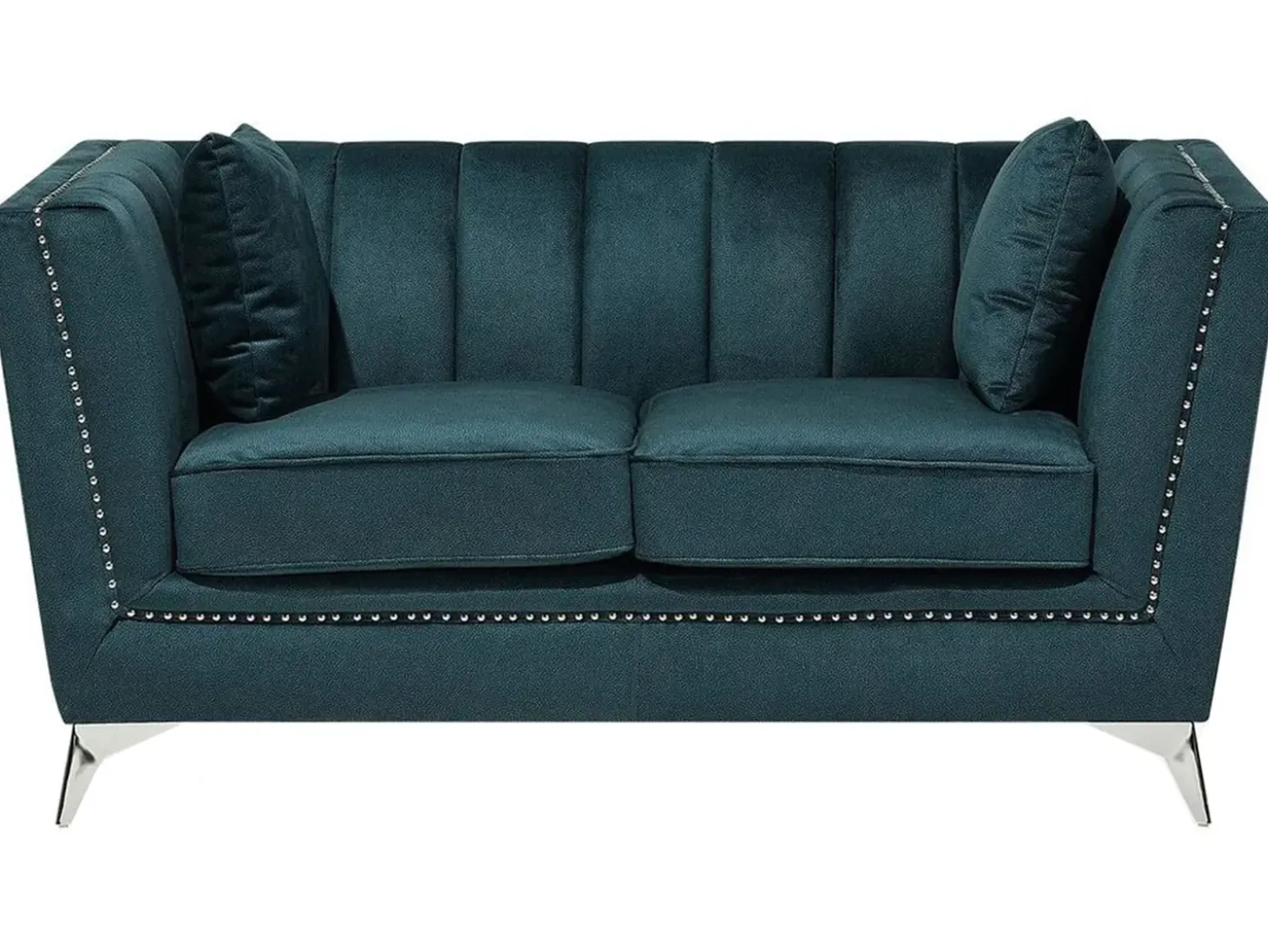 Sale Sofa dla 2 osób GAULA Welur Lazurowy Sofy Tapicerowane|Sofy Dwuosobowe