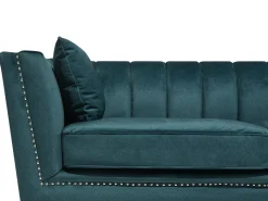 Outlet Sofa dla 3 osób GAULA Welur Lazurowy Sofy Tapicerowane|Kolekcje Sof