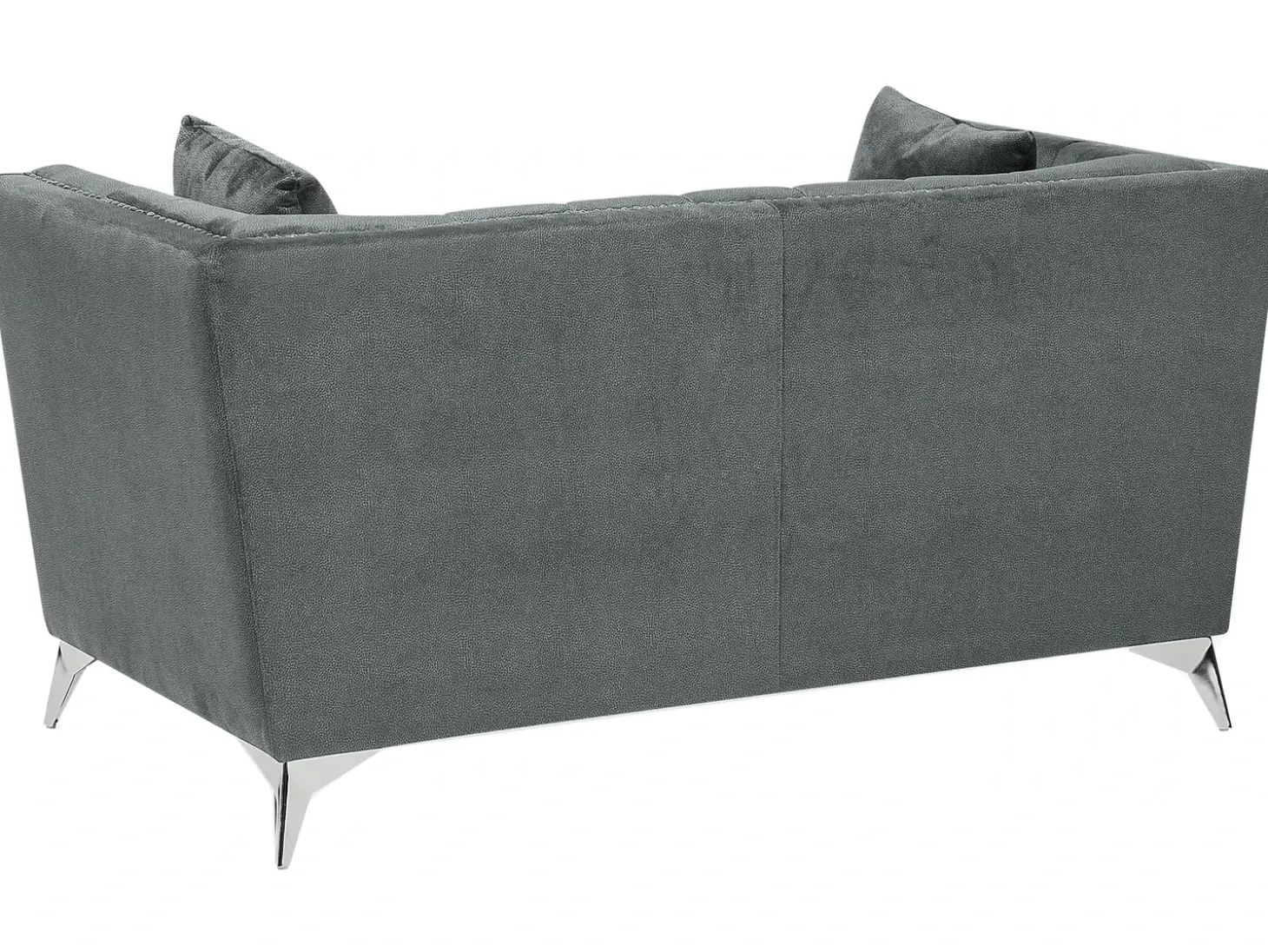 Best Sofa dla 2 osób GAULA Welur Szary Sofy Tapicerowane|Sofy Dwuosobowe