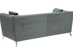 Outlet Sofa dla 3 osób GAULA Welur Szary Sofy Tapicerowane|Kolekcje Sof