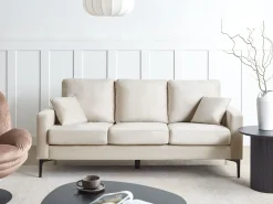 Outlet Sofa dla 3 osób GAVLE Jasnobeżowy Sofy Tapicerowane|Wszystkie Sofy
