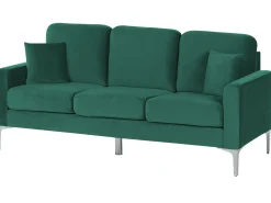 Hot Sofa dla 3 osób GAVLE Welur Szmaragdowy Sofy Tapicerowane|Wszystkie Sofy