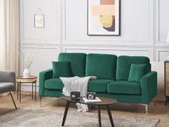 Hot Sofa dla 3 osób GAVLE Welur Szmaragdowy Sofy Tapicerowane|Wszystkie Sofy