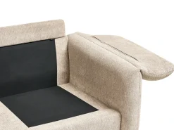 Outlet Sofa dla 2 osób GETA Beżowoszary Sofy Tapicerowane|Sofy Dwuosobowe