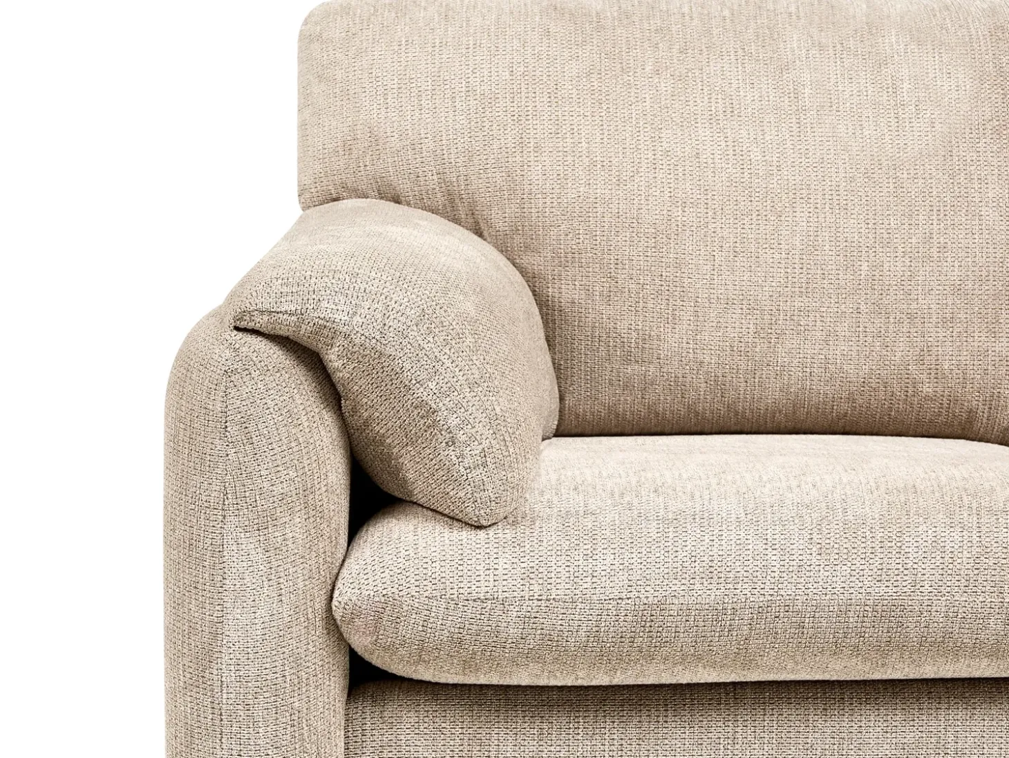 Outlet Sofa dla 2 osób GETA Beżowoszary Sofy Tapicerowane|Sofy Dwuosobowe