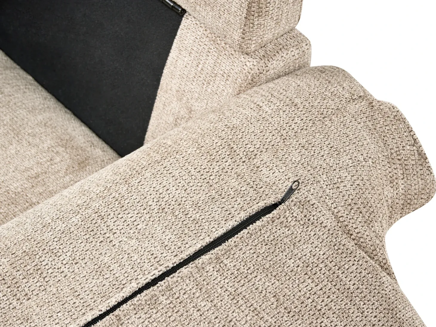 Outlet Sofa dla 2 osób GETA Beżowoszary Sofy Tapicerowane|Sofy Dwuosobowe