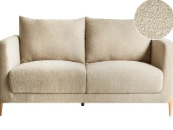 Sofa dla 2 osób GIMO Boucle Beżowy Sofy Tapicerowane|Sofy Dwuosobowe