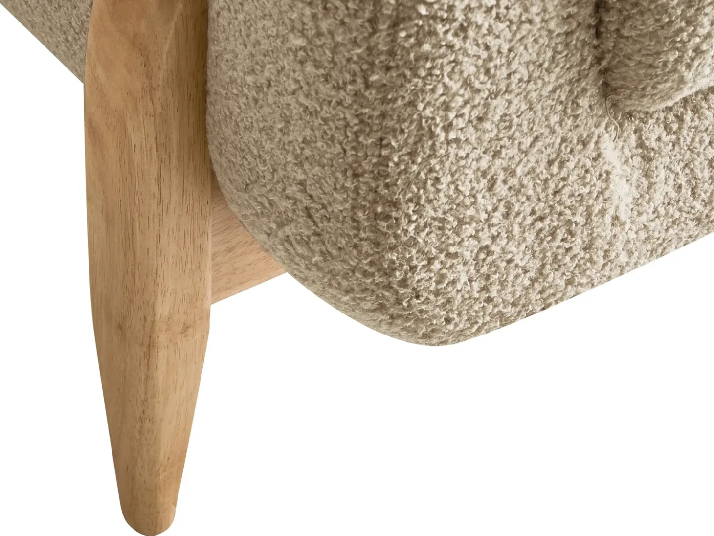 Sofa dla 2 osób GIMO Boucle Beżowy Sofy Tapicerowane|Sofy Dwuosobowe