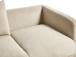 Sofa dla 2 osób GIMO Boucle Beżowy Sofy Tapicerowane|Sofy Dwuosobowe