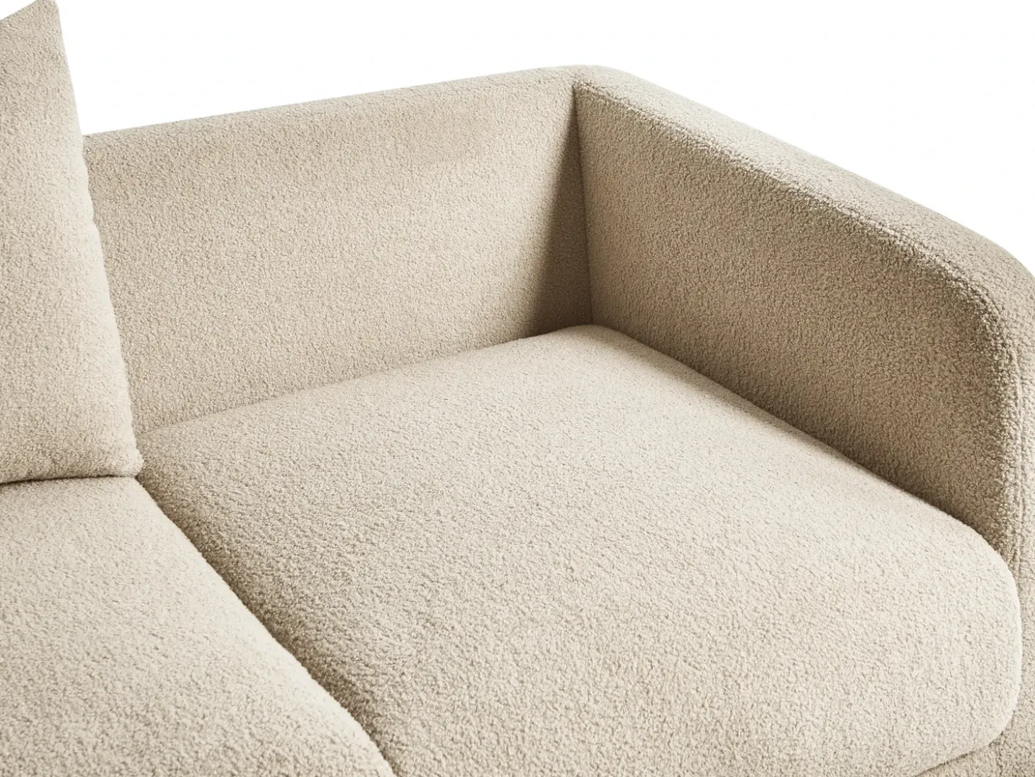 Sofa dla 2 osób GIMO Boucle Beżowy Sofy Tapicerowane|Sofy Dwuosobowe