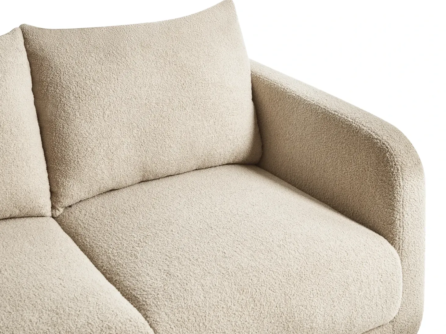 Sofa dla 2 osób GIMO Boucle Beżowy Sofy Tapicerowane|Sofy Dwuosobowe