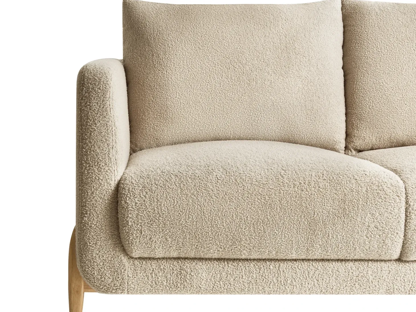 Sofa dla 2 osób GIMO Boucle Beżowy Sofy Tapicerowane|Sofy Dwuosobowe