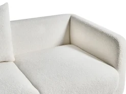 Discount Sofa dla 2 osób GIMO Boucle Biały Sofy Tapicerowane|Sofy Dwuosobowe