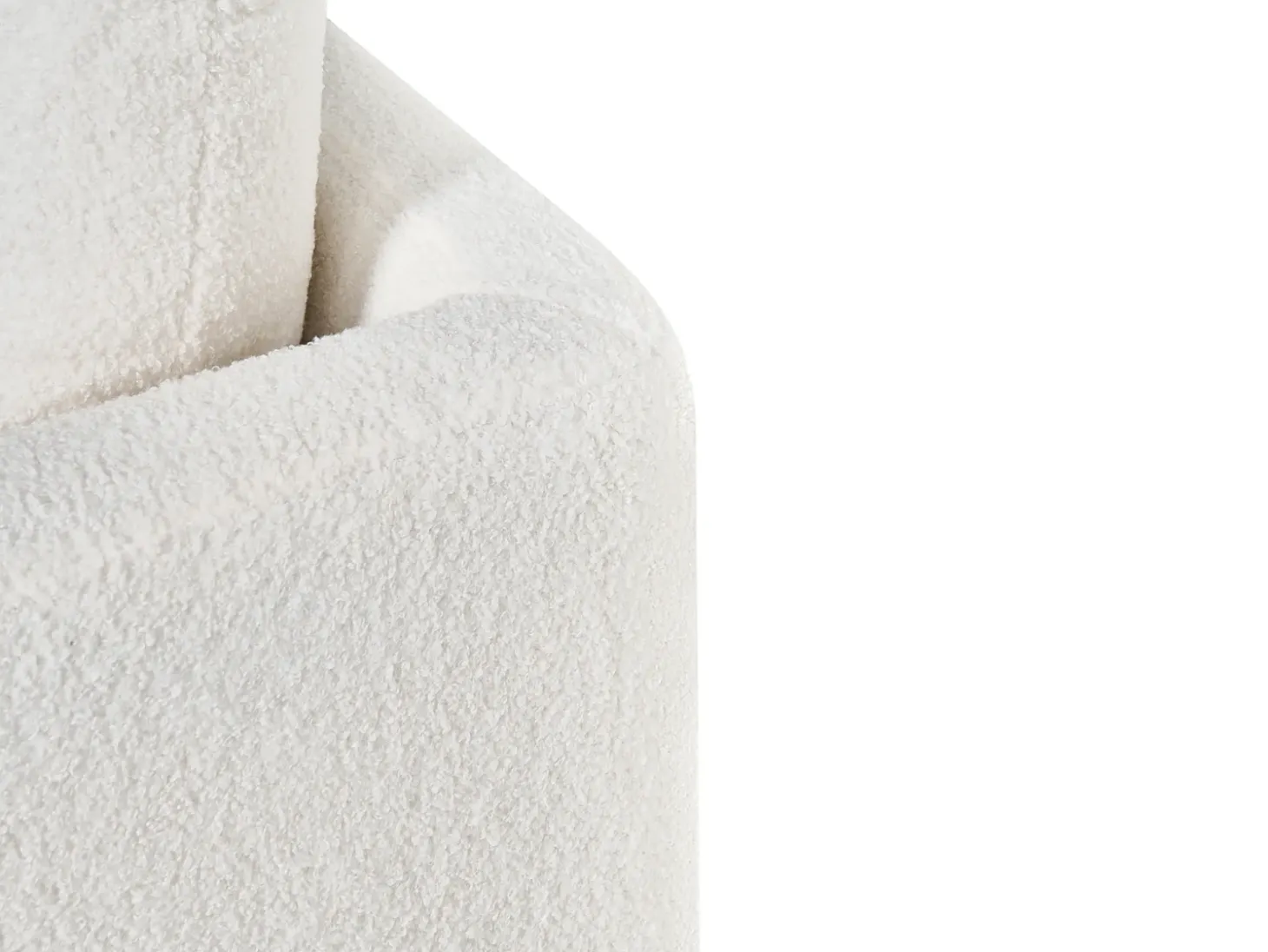 Discount Sofa dla 2 osób GIMO Boucle Biały Sofy Tapicerowane|Sofy Dwuosobowe