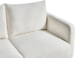 Discount Sofa dla 2 osób GIMO Boucle Biały Sofy Tapicerowane|Sofy Dwuosobowe