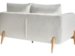 Discount Sofa dla 2 osób GIMO Boucle Biały Sofy Tapicerowane|Sofy Dwuosobowe