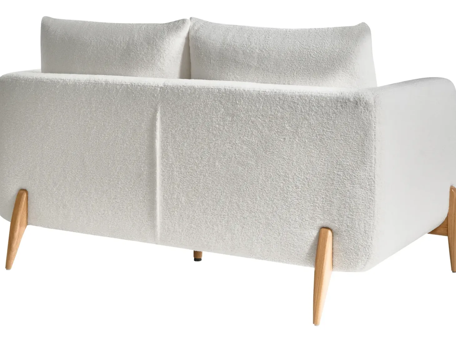 Discount Sofa dla 2 osób GIMO Boucle Biały Sofy Tapicerowane|Sofy Dwuosobowe