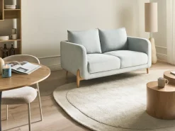 Online Sofa dla 2 osób GIMO Szenil Błękitny Sofy Tapicerowane|Sofy Dwuosobowe