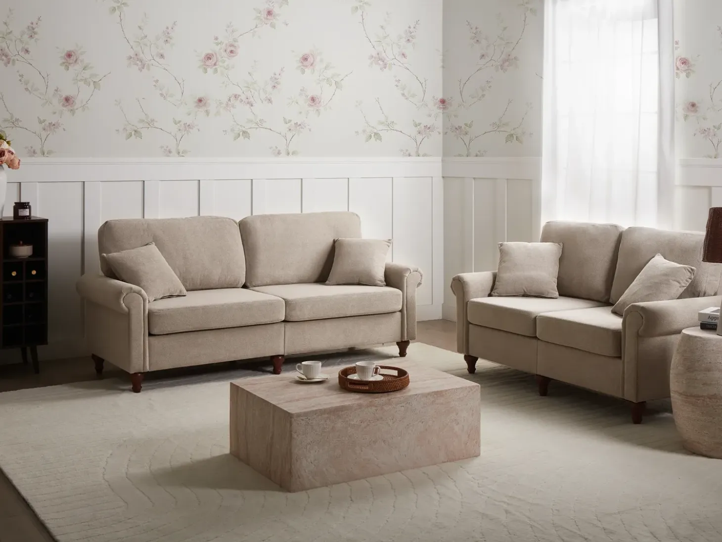 Clearance Sofa dla 3 osób GINNERUP Beżowoszary Sofy Tapicerowane|Kolekcje Sof