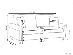 Clearance Sofa dla 3 osób GINNERUP Beżowoszary Sofy Tapicerowane|Kolekcje Sof