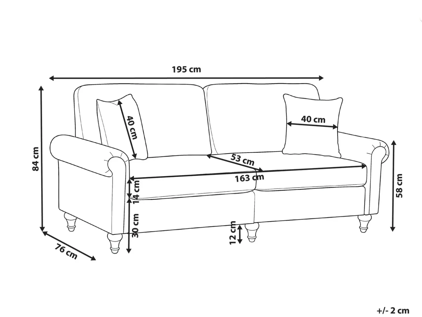 Clearance Sofa dla 3 osób GINNERUP Beżowoszary Sofy Tapicerowane|Kolekcje Sof