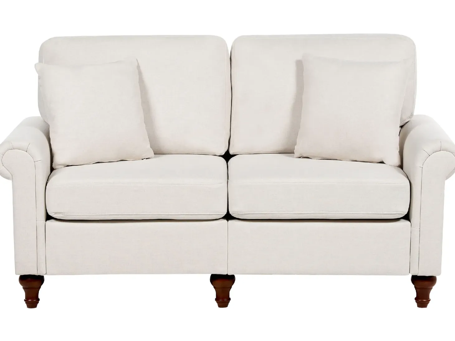 Sofa dla 2 osób GINNERUP Jasnobeżowy Sofy Tapicerowane|Sofy Dwuosobowe