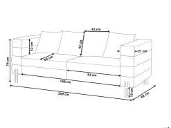 Best Sofa dla 3 osób GRANNA Ekoskóra Sofy Skórzane|Sofy Trzyosobowe