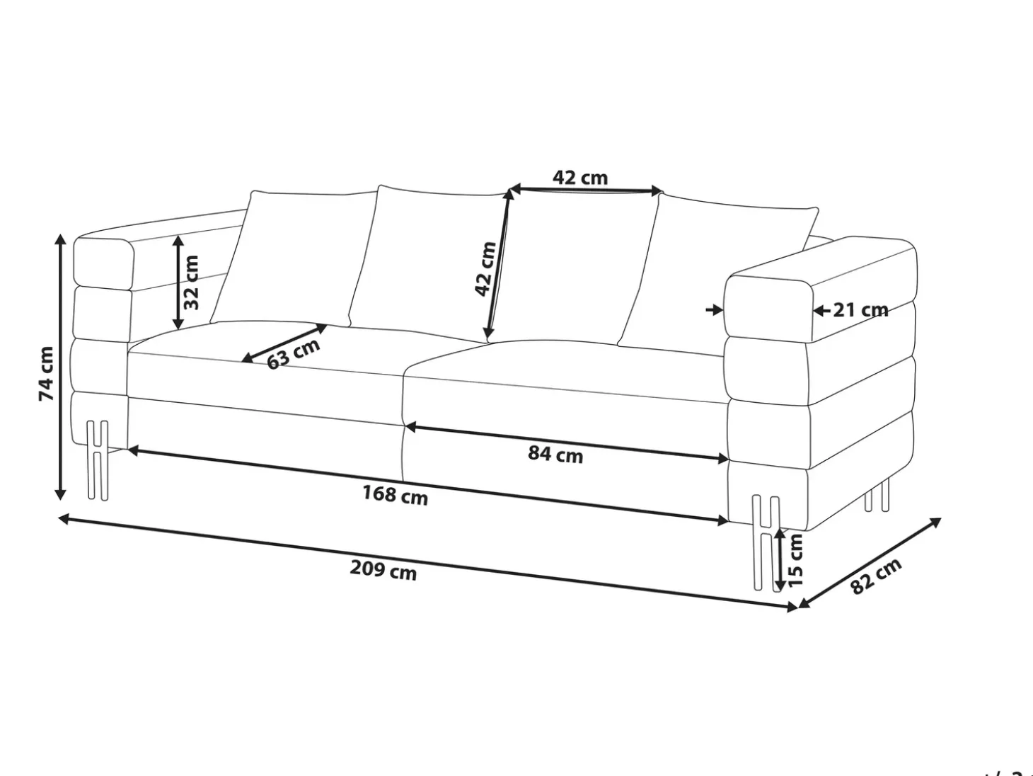 Best Sofa dla 3 osób GRANNA Ekoskóra Sofy Skórzane|Sofy Trzyosobowe