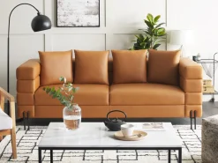 Best Sofa dla 3 osób GRANNA Ekoskóra Sofy Skórzane|Sofy Trzyosobowe
