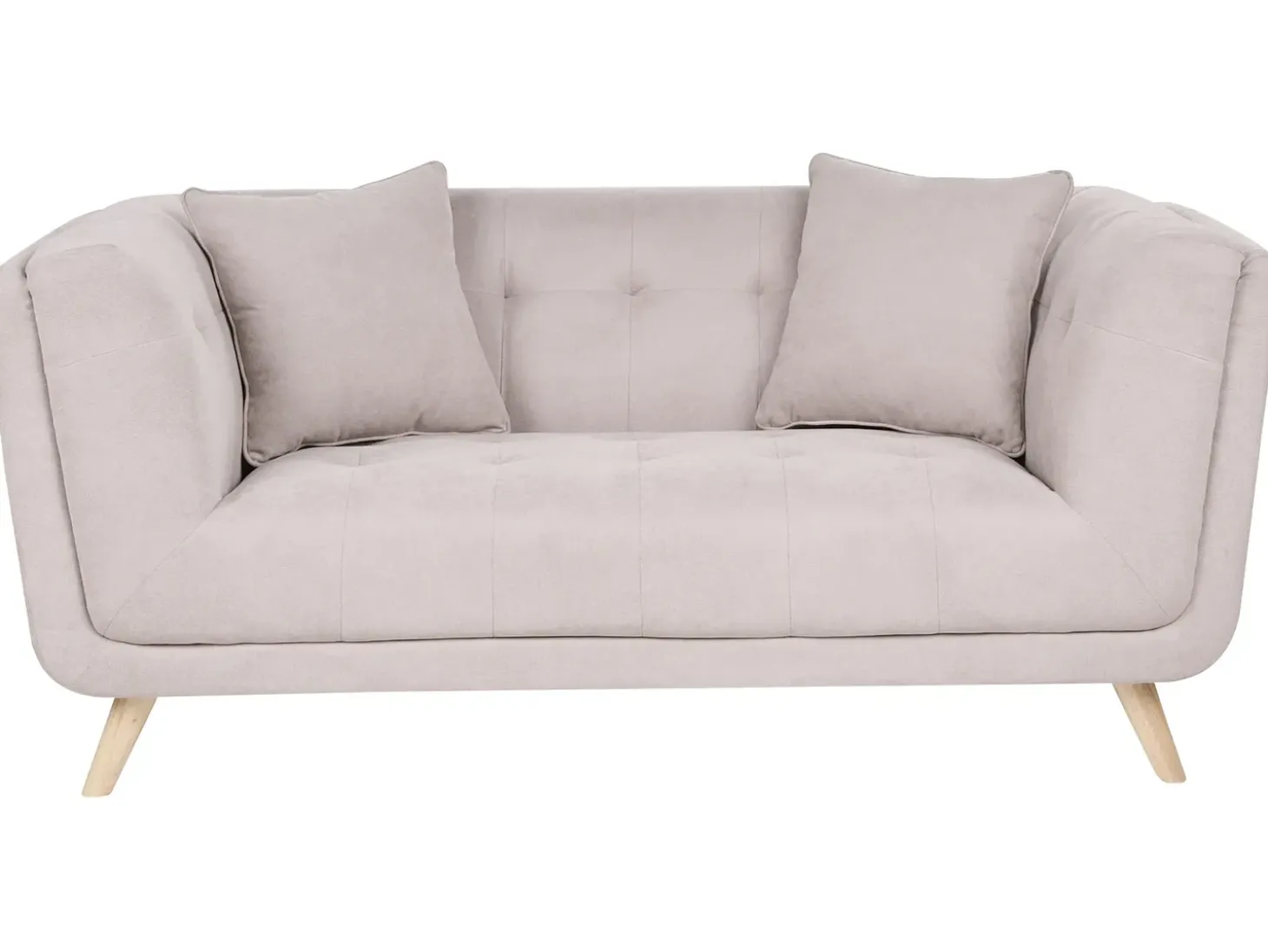Hot Sofa dla 2 osób HABO Beżowoszary Sofy Tapicerowane|Sofy Dwuosobowe