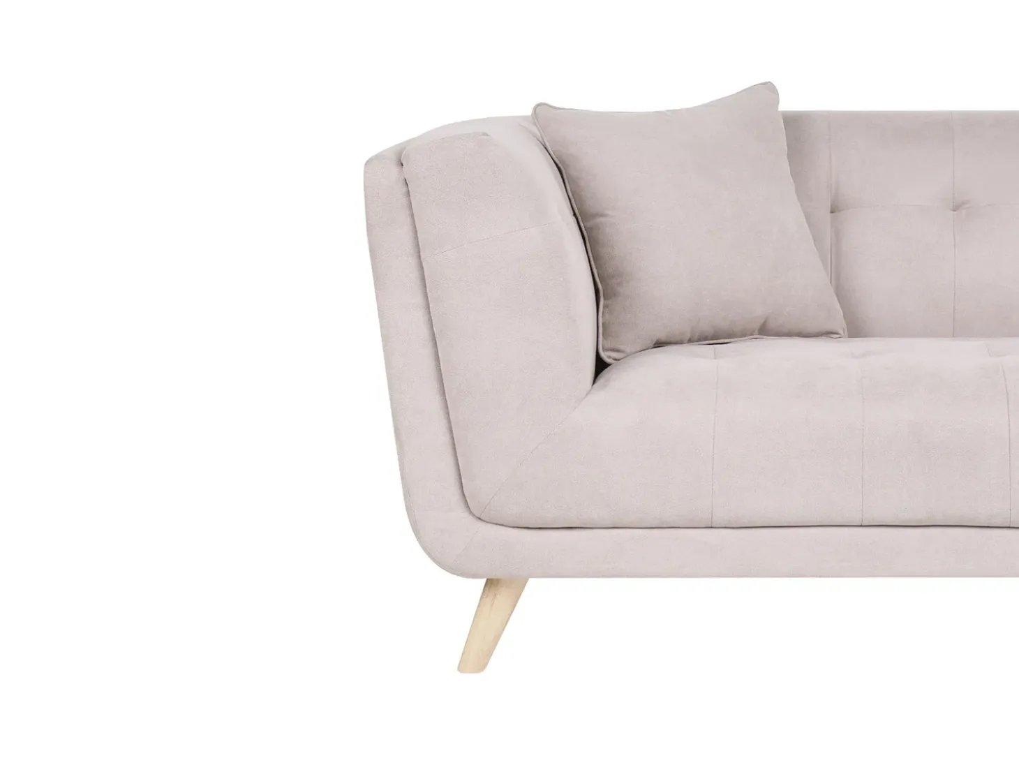 Online Sofa dla 2 osób HABO Beżowoszary z otomaną Sofy Tapicerowane|Sofy Dwuosobowe