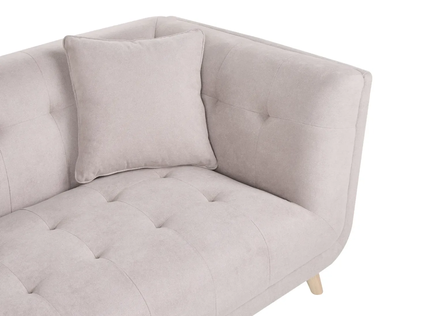 Online Sofa dla 2 osób HABO Beżowoszary z otomaną Sofy Tapicerowane|Sofy Dwuosobowe