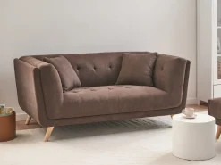 New Sofa dla 2 osób HABO Ciemno Sofy Tapicerowane|Sofy Dwuosobowe