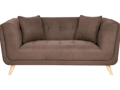 Sale Sofa dla 2 osób HABO Ciemno z otomaną Sofy Tapicerowane|Sofy Dwuosobowe