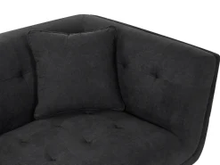 Outlet Sofa dla 2 osób HABO Czarny Sofy Tapicerowane|Sofy Dwuosobowe