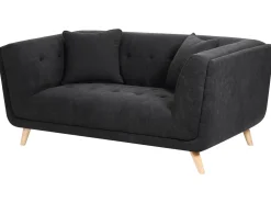 Outlet Sofa dla 2 osób HABO Czarny Sofy Tapicerowane|Sofy Dwuosobowe
