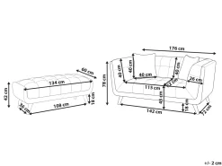 Outlet Sofa dla 2 osób HABO Czarny Sofy Tapicerowane|Sofy Dwuosobowe