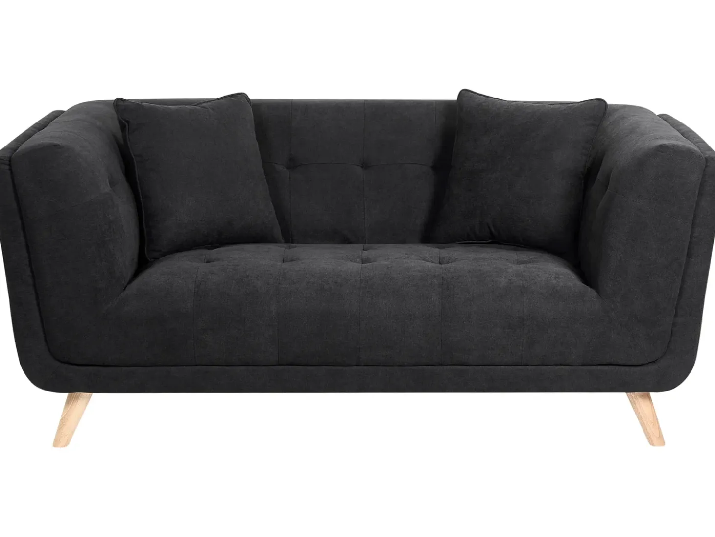Outlet Sofa dla 2 osób HABO Czarny Sofy Tapicerowane|Sofy Dwuosobowe