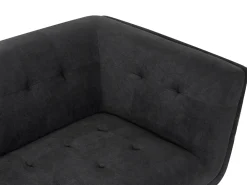 Outlet Sofa dla 2 osób HABO Czarny Sofy Tapicerowane|Sofy Dwuosobowe