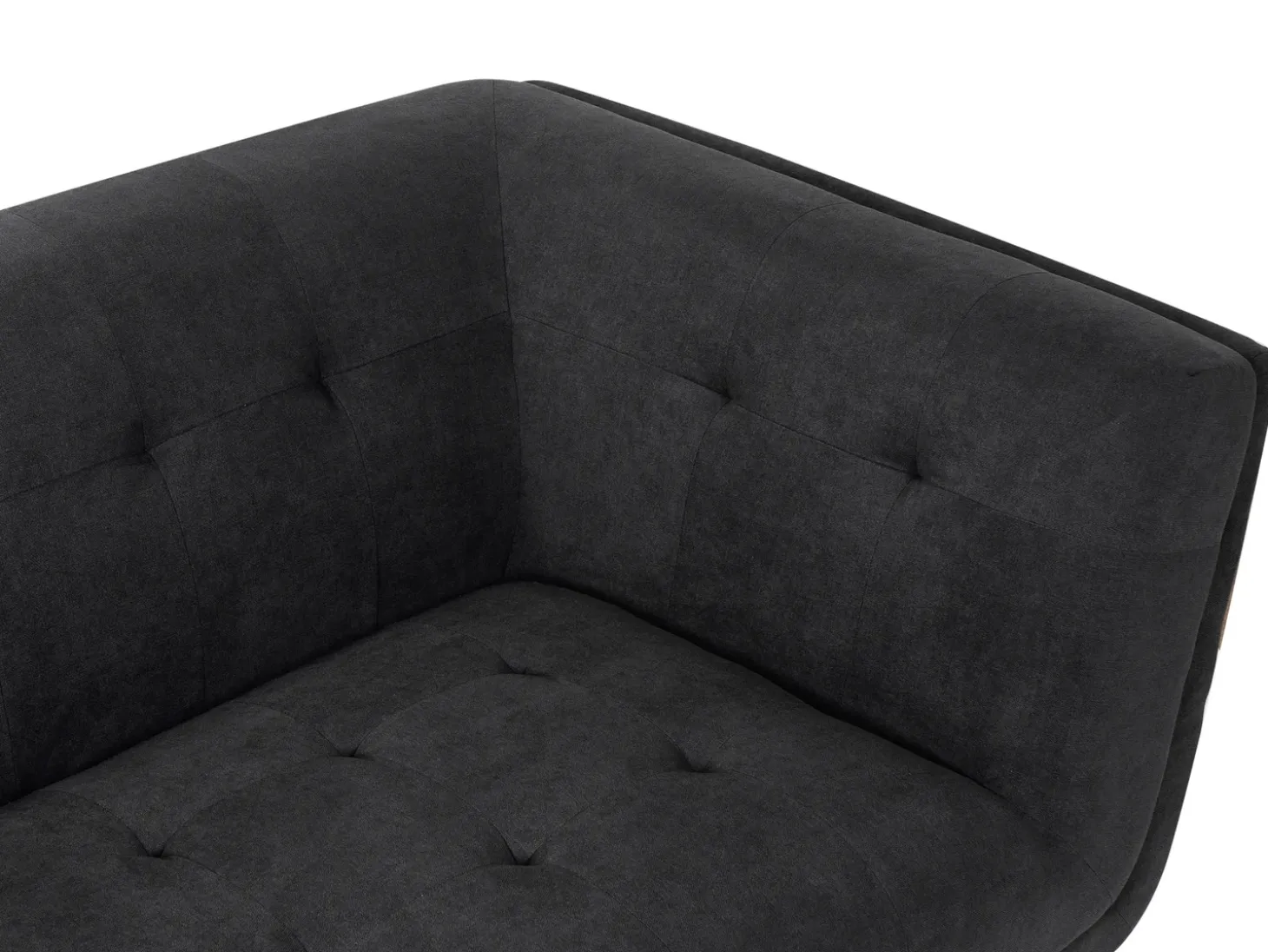Outlet Sofa dla 2 osób HABO Czarny Sofy Tapicerowane|Sofy Dwuosobowe
