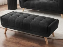 Outlet Sofa dla 2 osób HABO Czarny Sofy Tapicerowane|Sofy Dwuosobowe